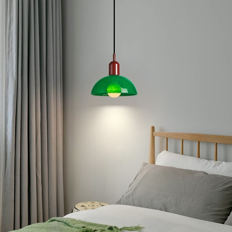 Bauhaus Stained Bowl Glass Pendant Light S164