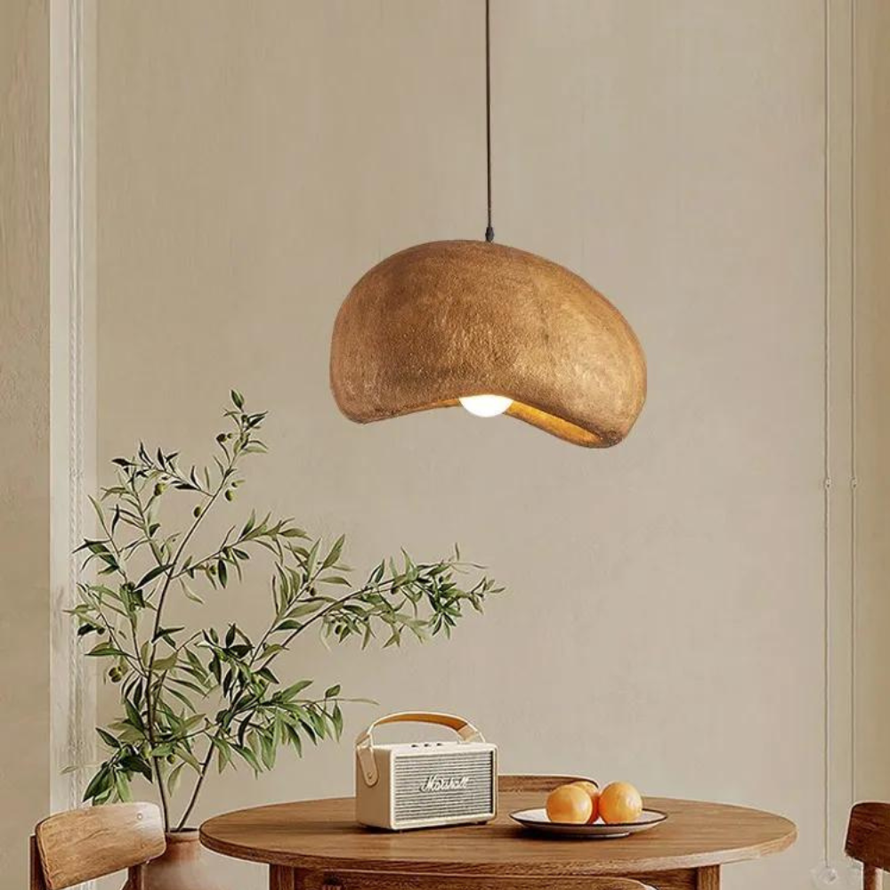 Wabi-Sabi Coffee Cloud Japandi Resin Pendant Light D824