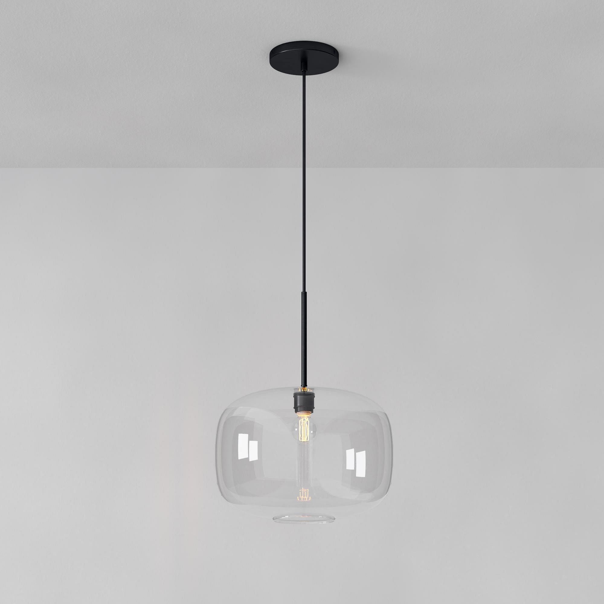 Lumivelle Pebble Pendant Light - Adjustable Glass Shade - Modern Lighting T243