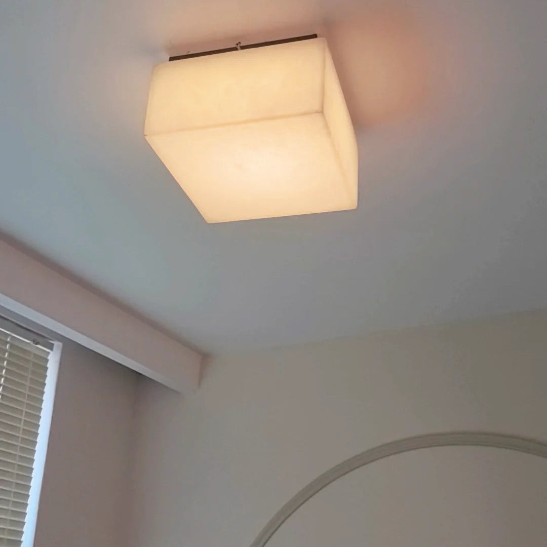 Rivage Alabaster Minimalist Ceiling Light D948