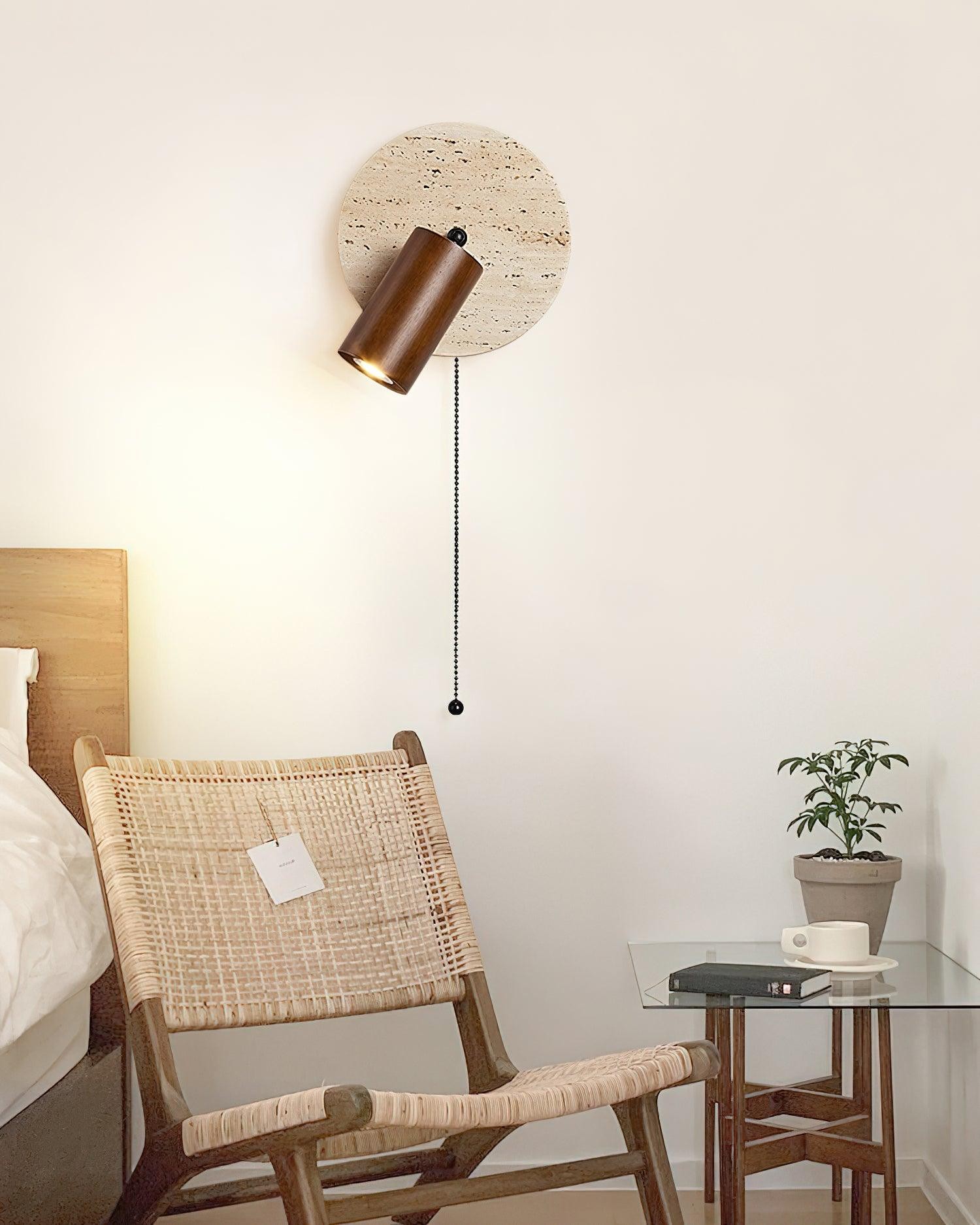 Vintage Yellow Travertine Wall Lamp M357