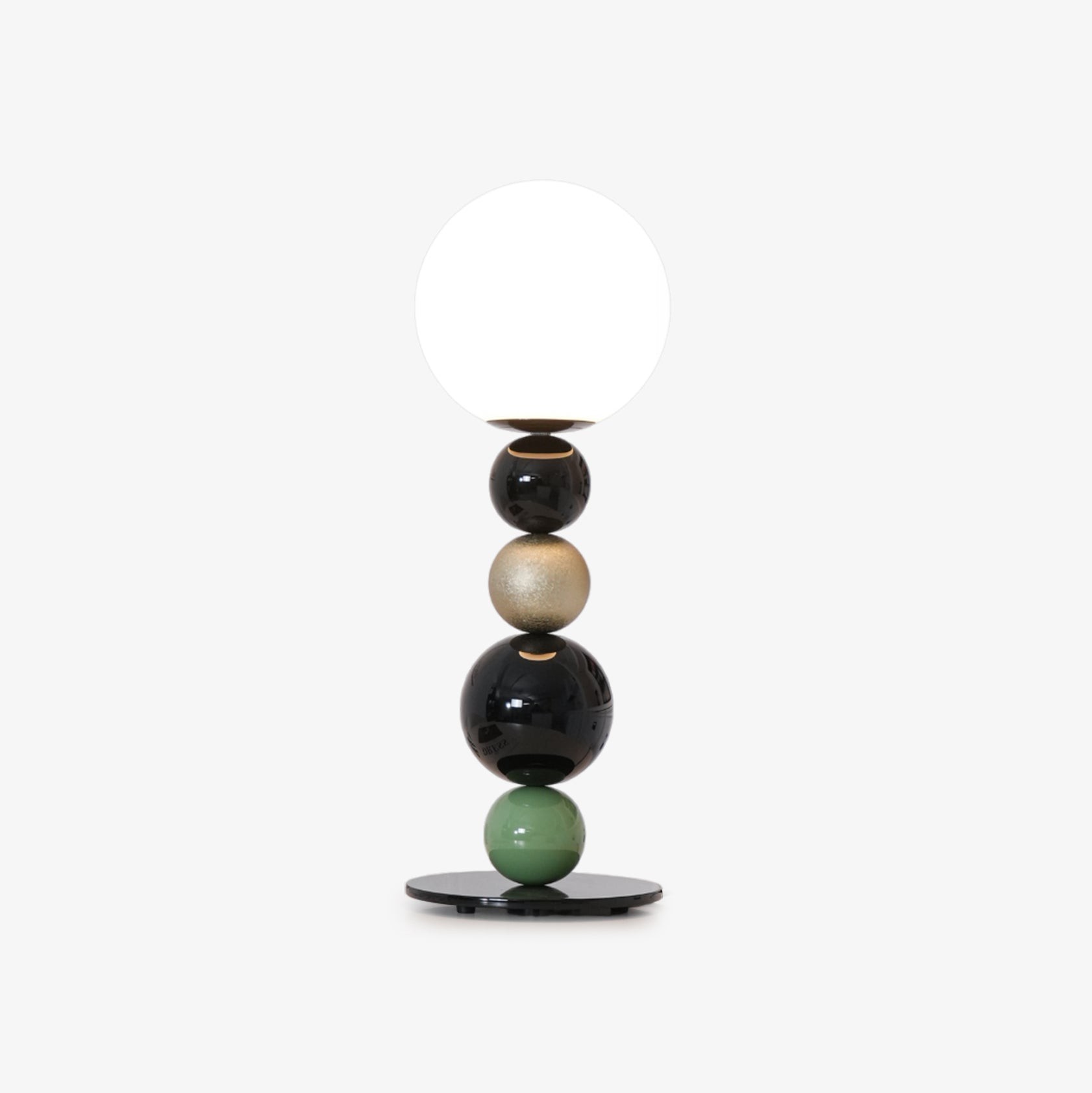Round Balls Stacking Green Table Lamp M521