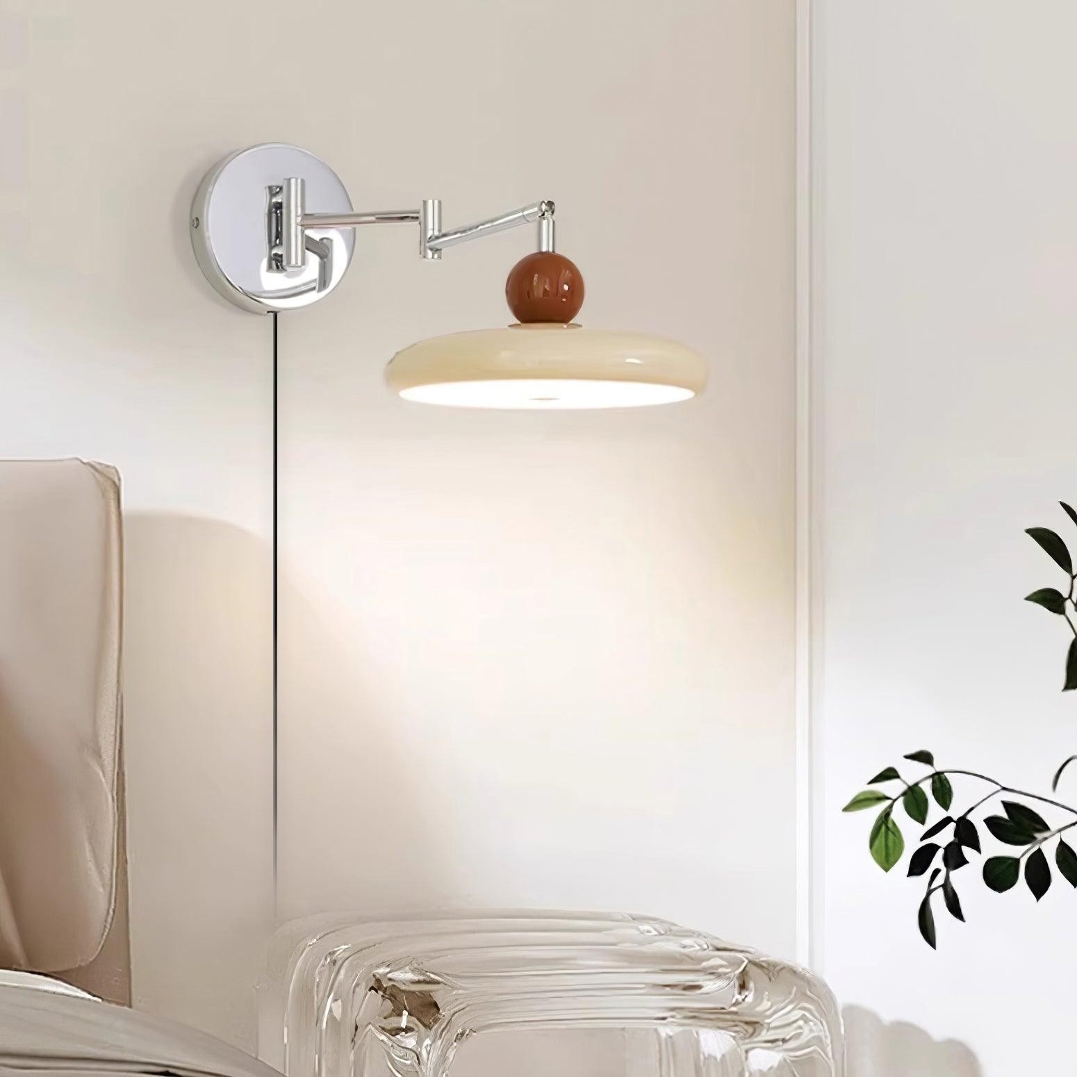 Swing Arm Bedside Plug In Wall Lamp M244