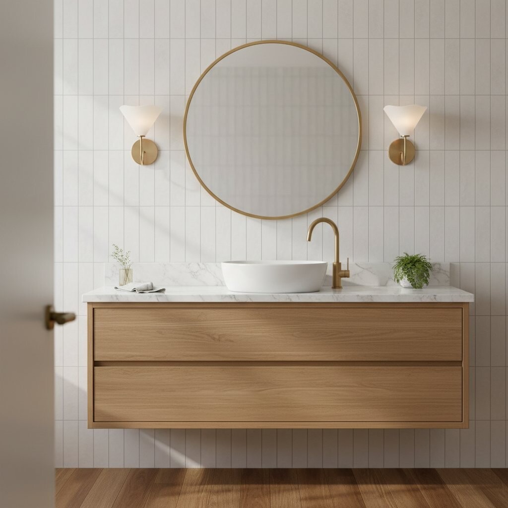 Kysara Brass Linen Wall Lamp - Sculptural Curves Design Suitable for Living Rooms, Bedrooms and Bathrooms T661