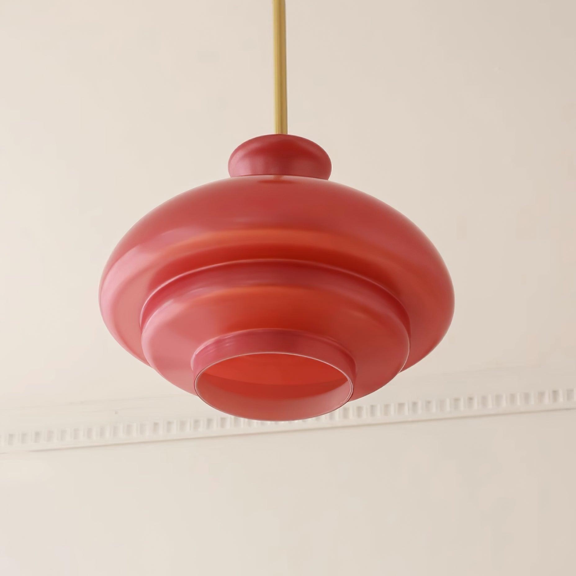 HaloVita Decorative Pendant Lamp - Minimalist Metal and Glass Pendant for Living Areas T575