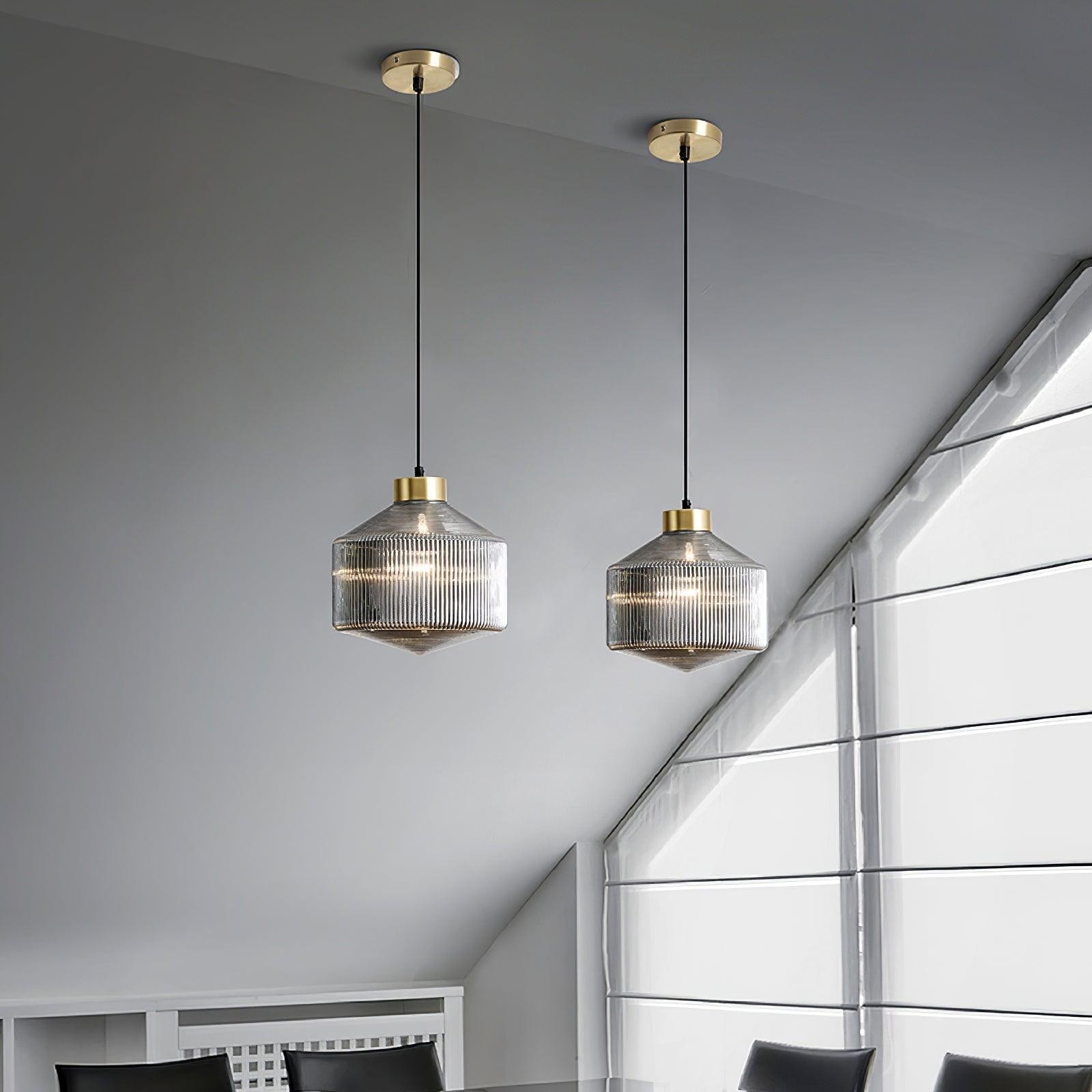 Striped Spinning Top Pendant Light M21