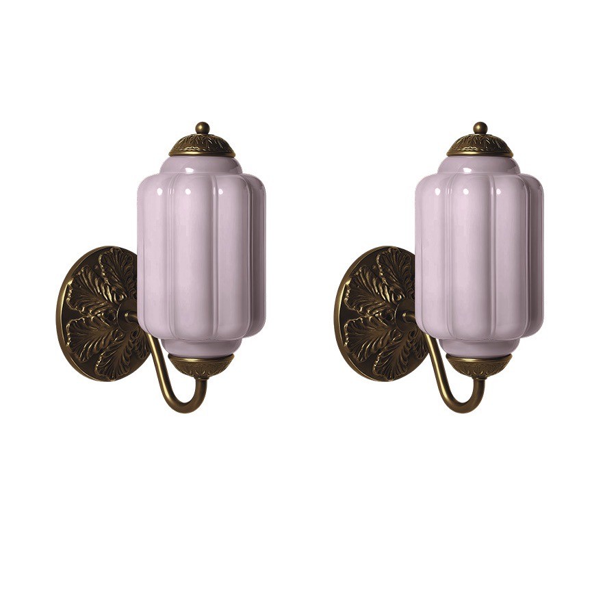 Vintage Glass Candlestick Shaped Wall Lamp M03