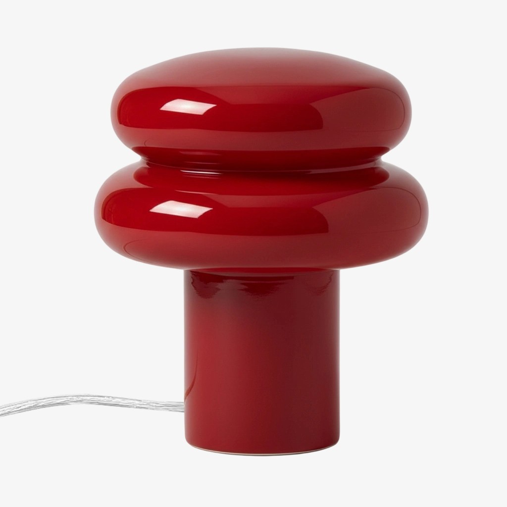 Orra Small Opal Table Lamp - Mushroom Glass Lamp for Living Room T422