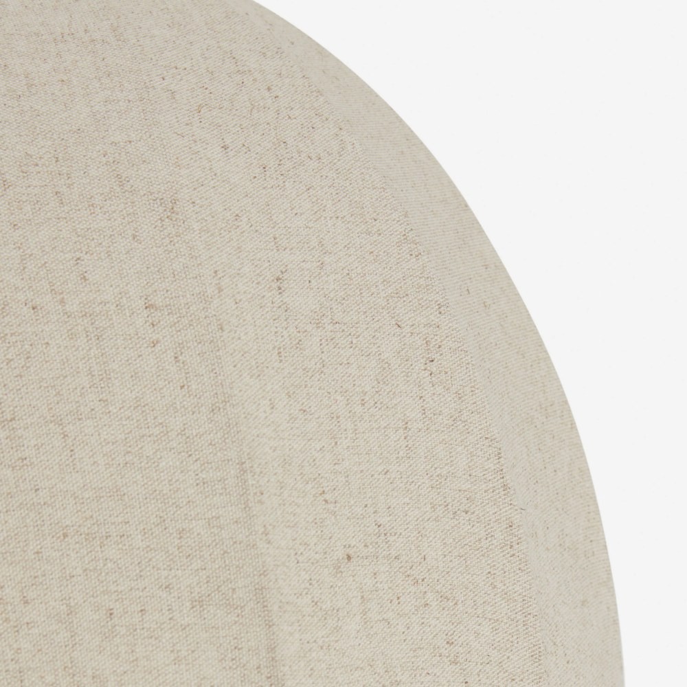 Cordove Table Lamp Sculptural Sphere Base Artistic Table Light - Linen Shade for Bedroom Living Room T475