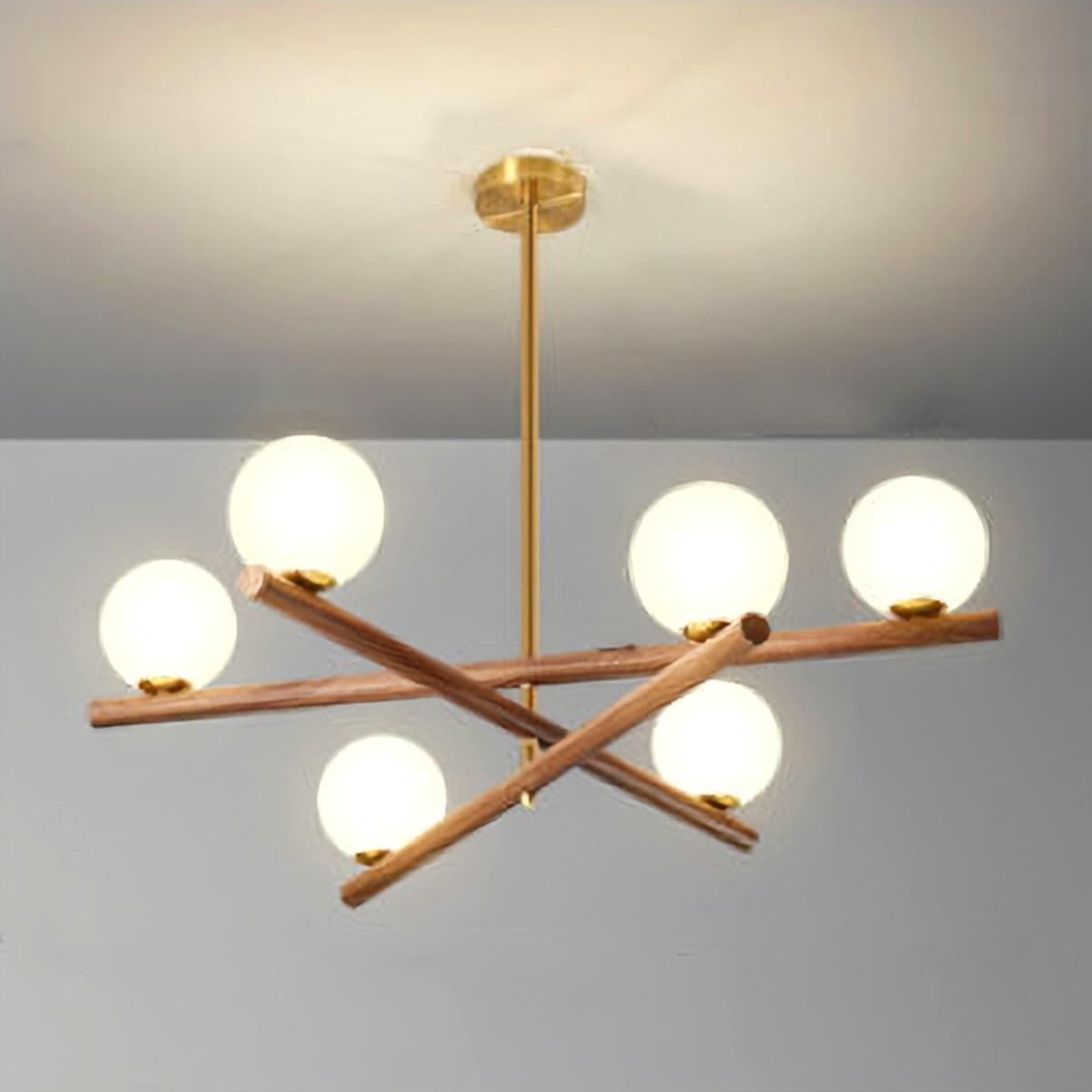Minimalist Line Ball Chandelier