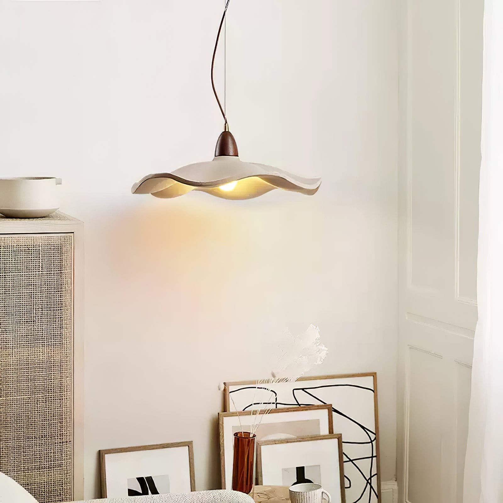 Japanese Wabi-Sabi Style Cement Wave Pendant Lamp M80