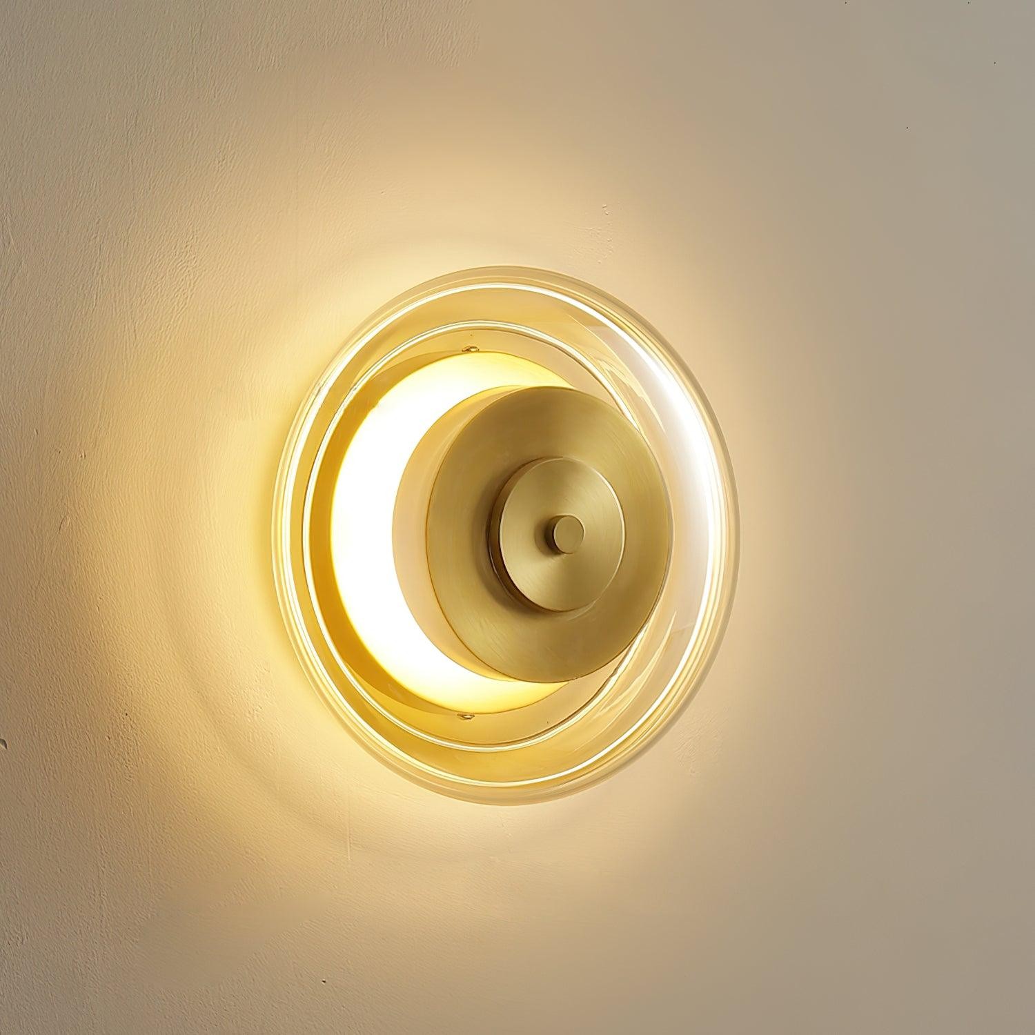 Postmodern Brass Glass Wall Lamp M214