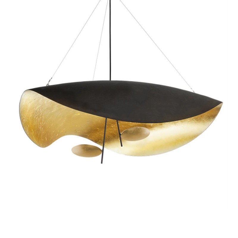 Modern Foil Curved Metal LED Pendant / Ceiling light for Bedroom