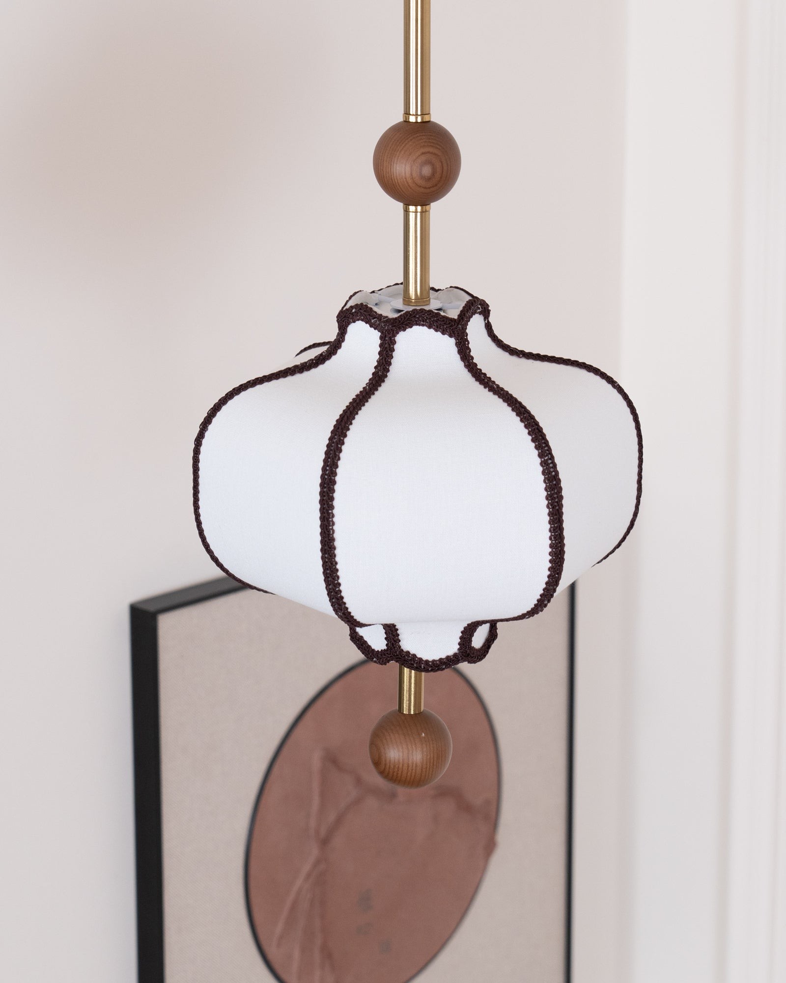 Vintage Textured Fabric Pendant Light M371