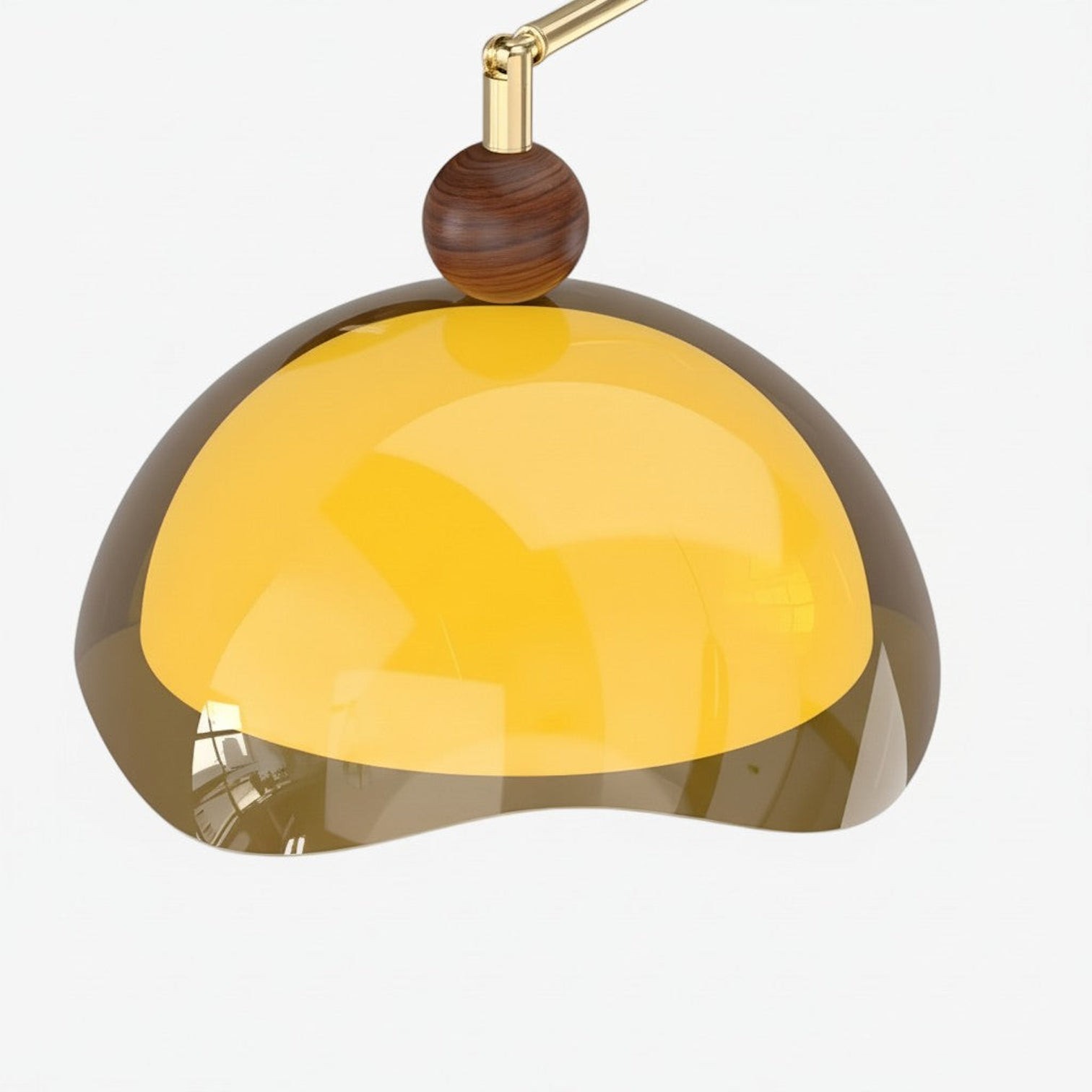 Afterglow Modern Sunset Wall Lamp - Dual Glass Shade Design with Wood-Texture Base T588