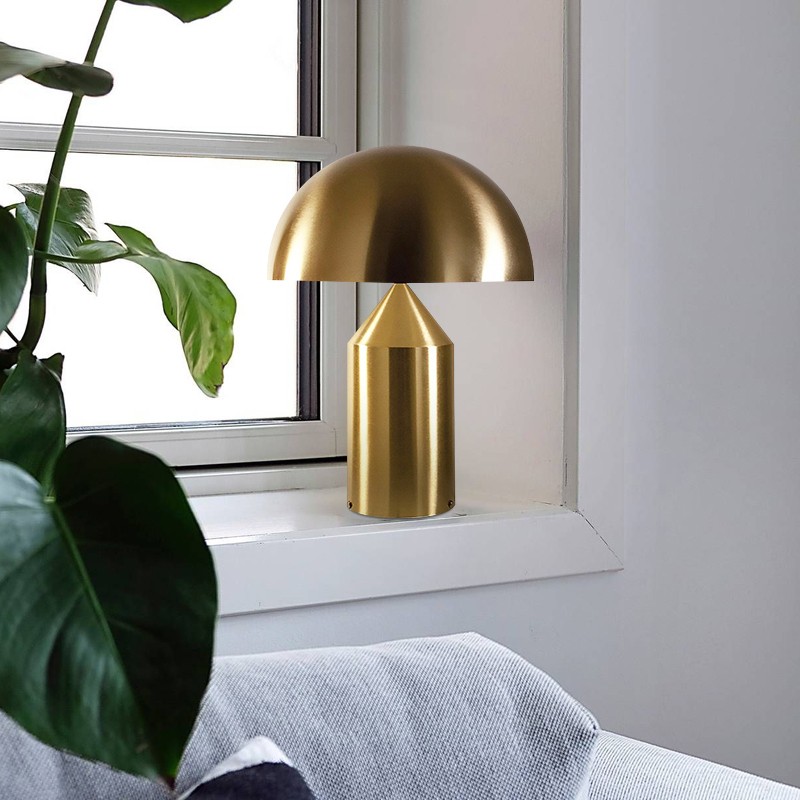 Modern Mushroom Metal Table Lamp for Bedroom