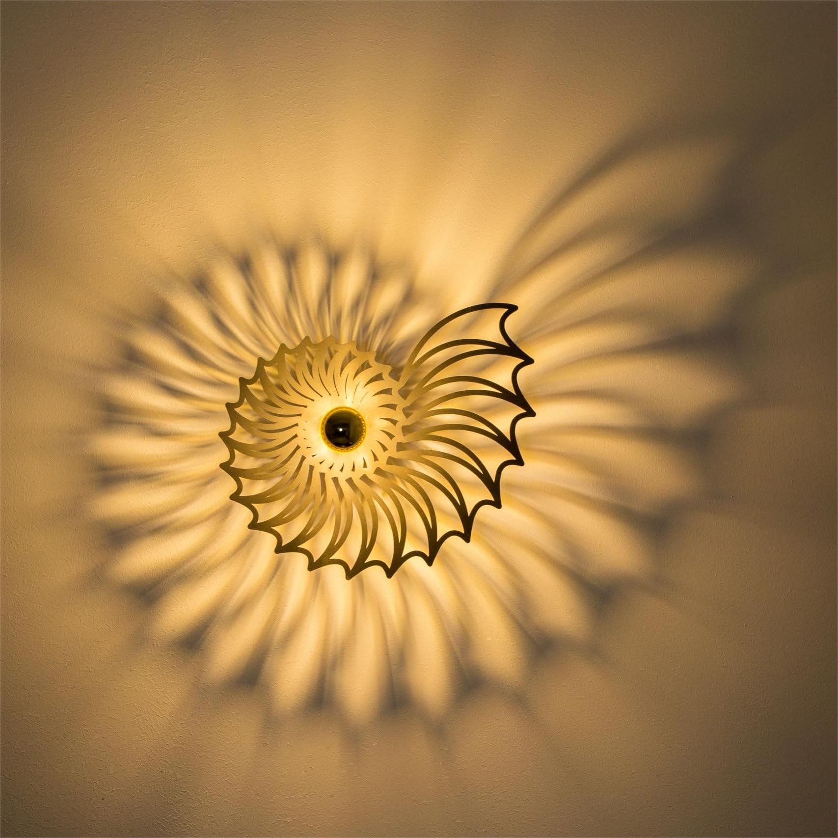 Led Wall Light With Wooden Shadow Casting S87