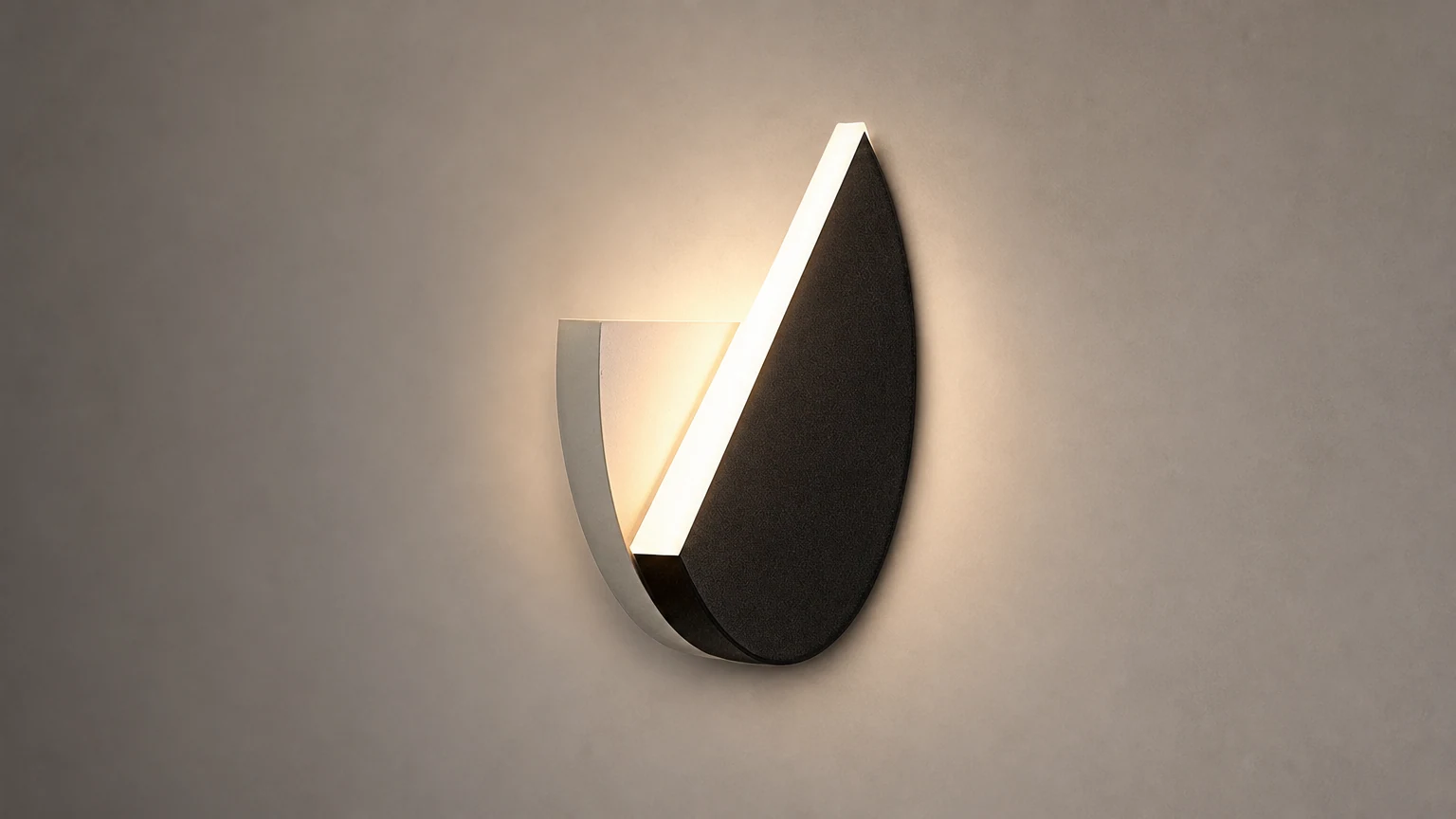 Creative Eclipse Rotatable Wall Lamp in a bedroom wall setting