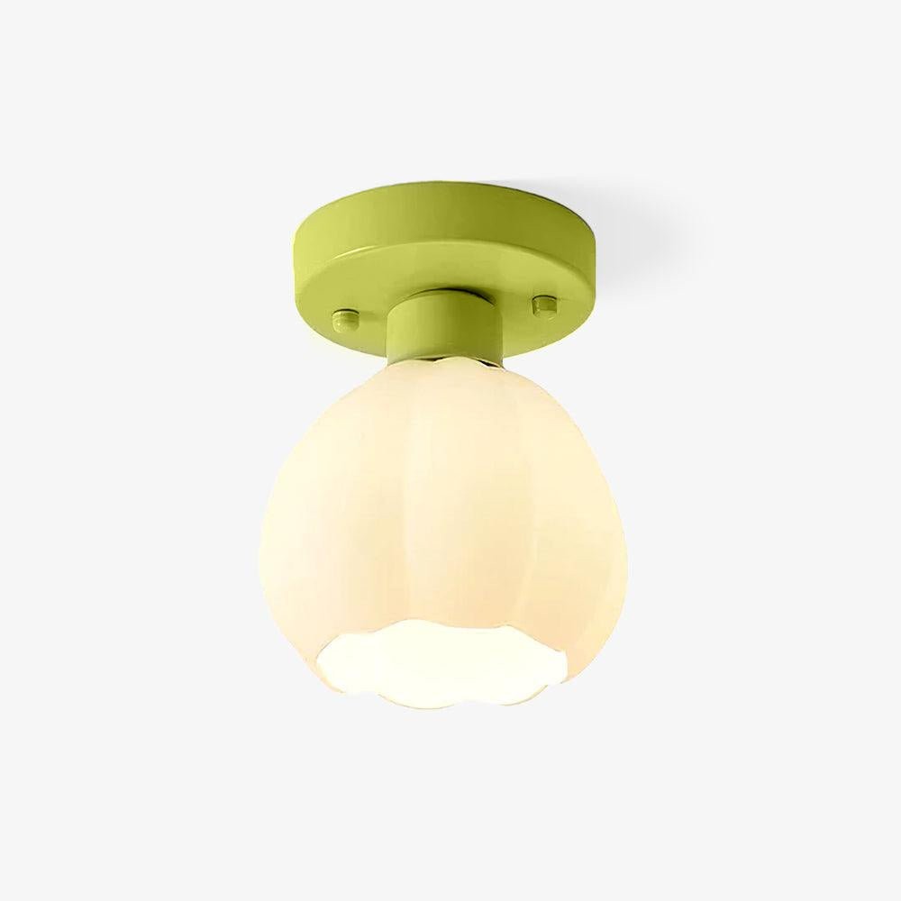 Flower Shaded Semi Flushmount Light M380