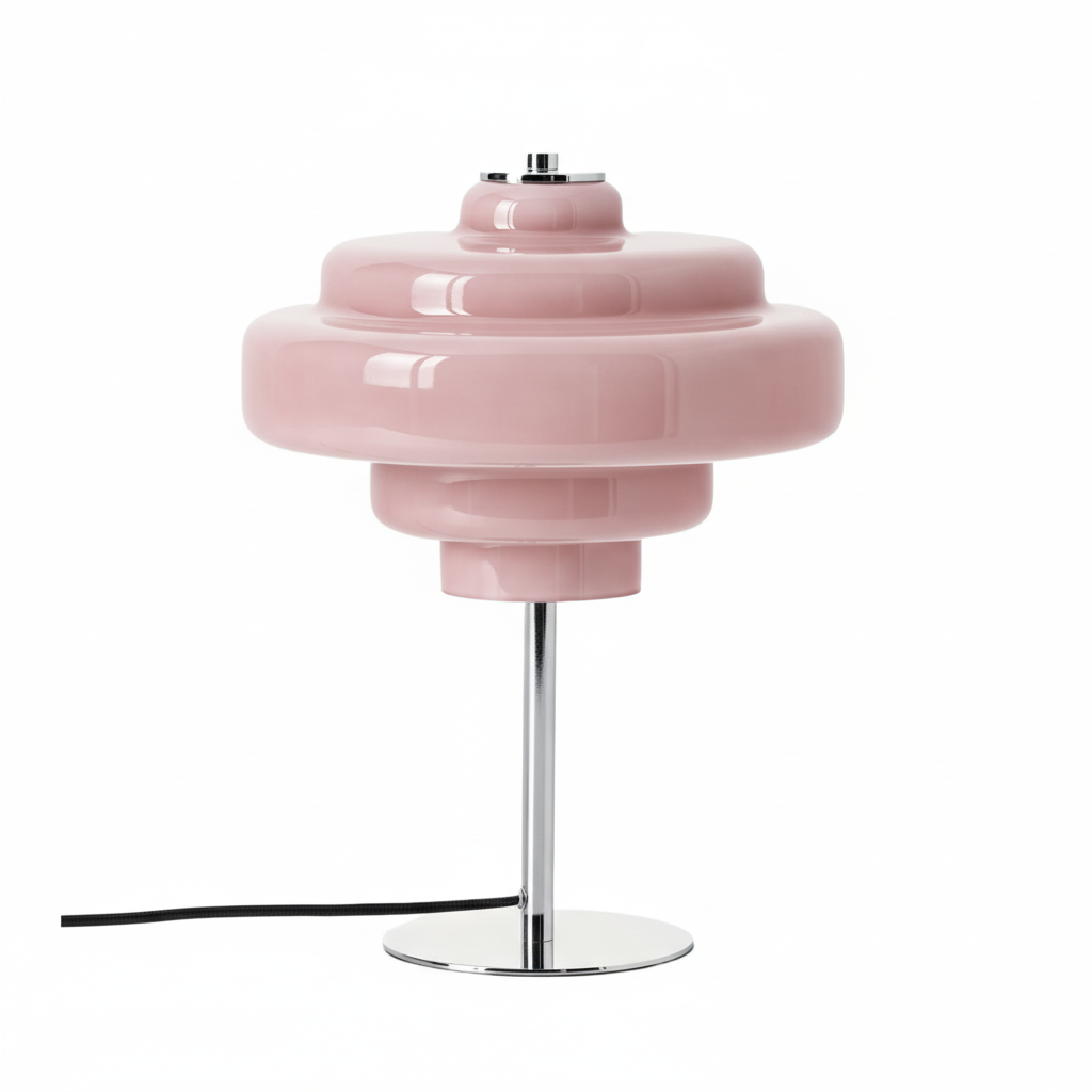 Koloro Chrome Base Glass Table Lamp – Stylish & Functional for Any Space T276