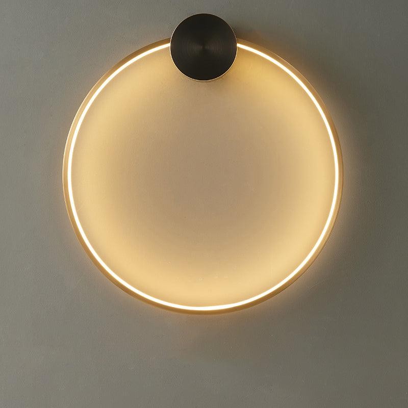Minimalist Creative Simple Brass Round LED Wall Light M429