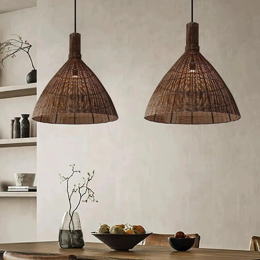 The Rattan Essence of the Islands Pendant Light D826