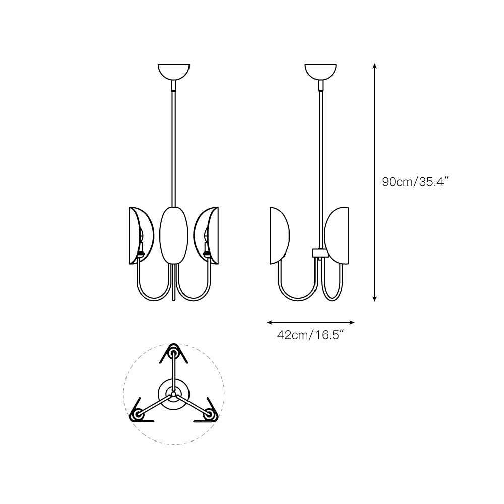 Leaf Brass Chandelier D548