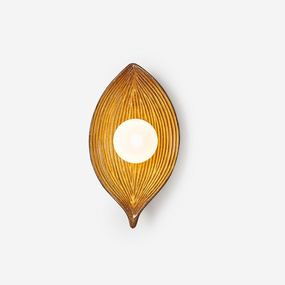 Contemporary Nordic Leaf Resin Wall Light M369