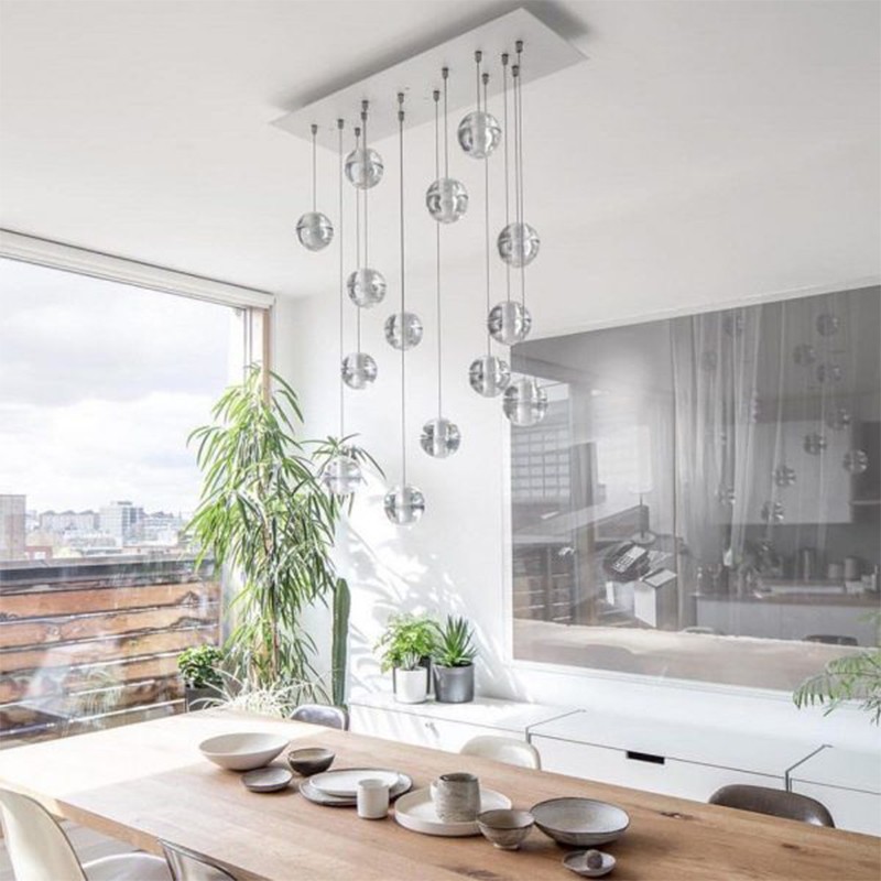 Crystal Ball Pendant Light For Living Room