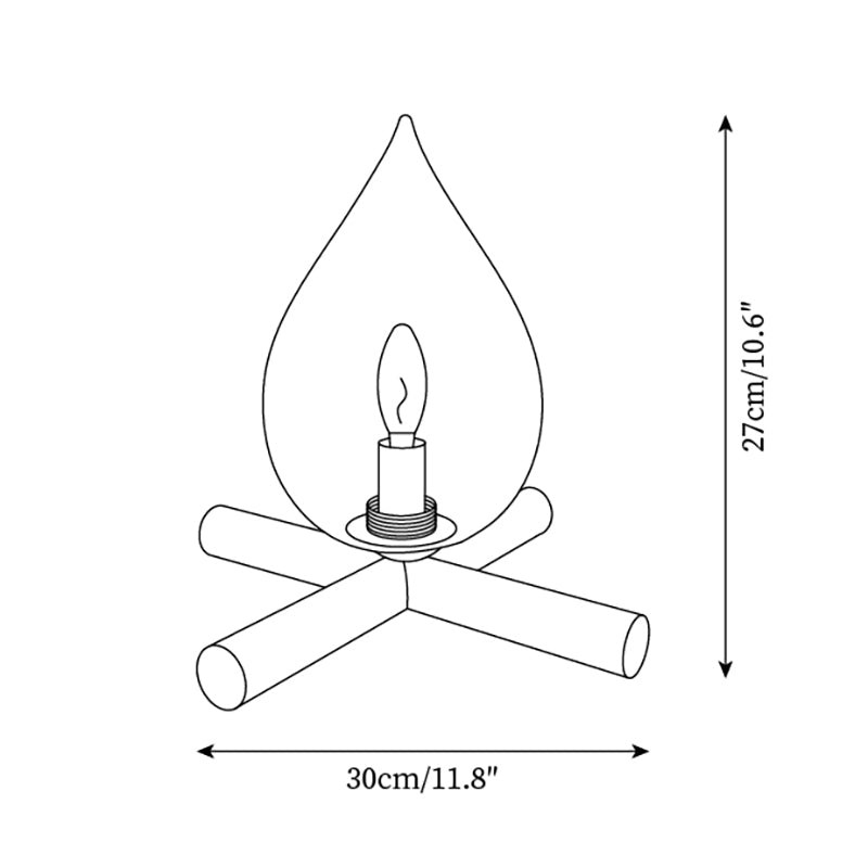 Funny Fire Shape Small Flame Table Lamp M155