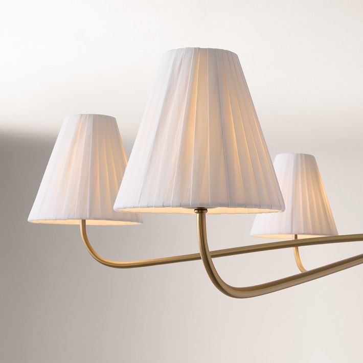 Fibura Elegant Linen Shade Chandelier – Modern Design for Living Room & Office T247