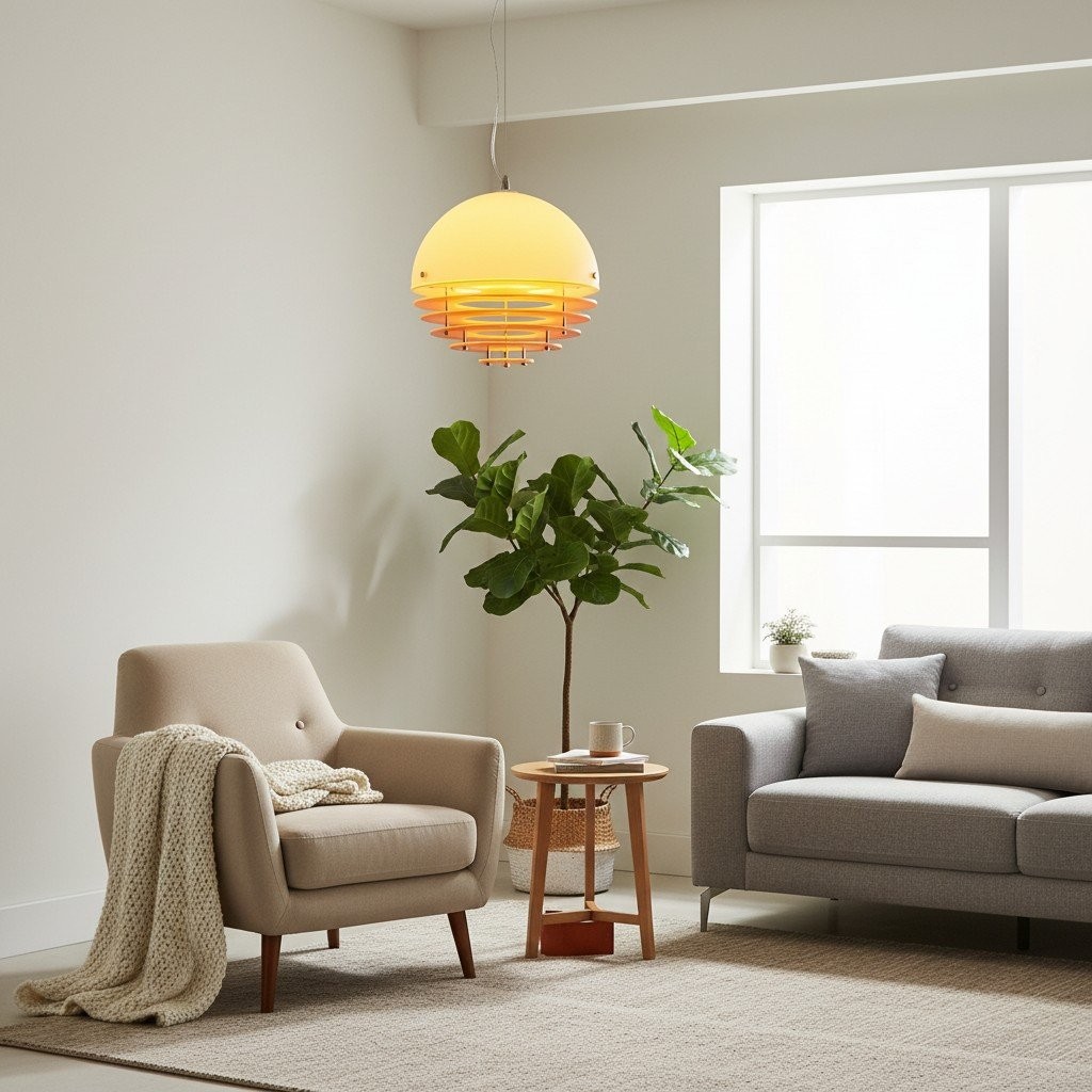 Afterglow Modern Layered Acrylic Sunset Pendant Light for Living Room and Bedroom T547