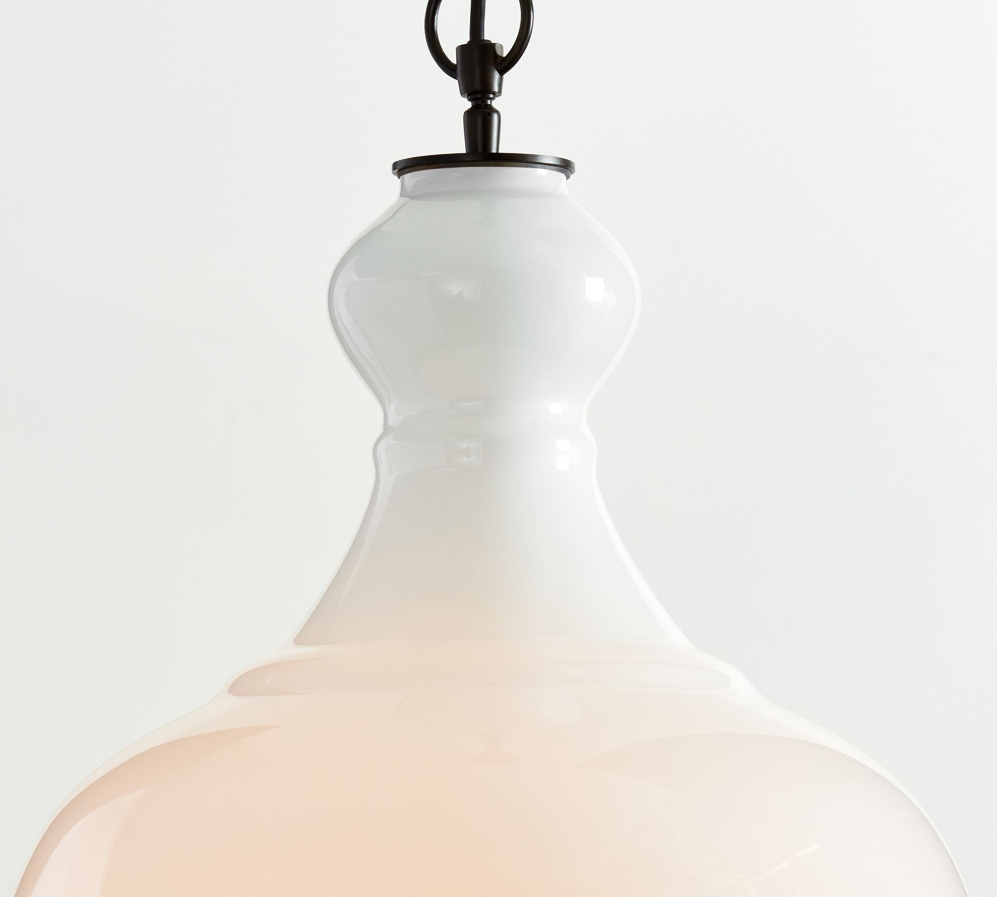 Lawson Glass Pendant Light - Recycled & Milk Glass with Bronze Accent T108