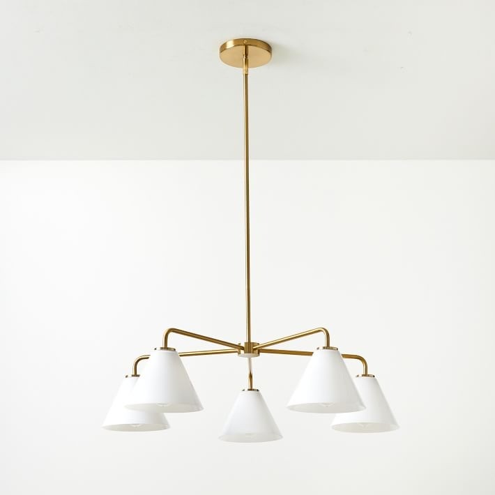 Conica Sculptural 5-Light Cone Chandelier - Modern Glass Lighting for Home T230