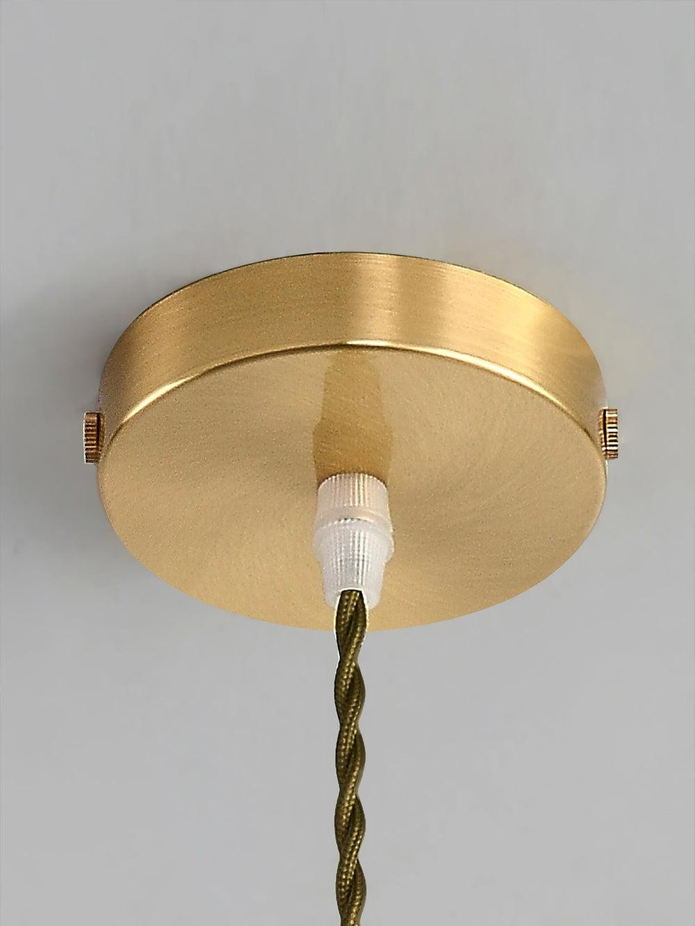 Brass Vintage Clear Glass Pendant Light M34