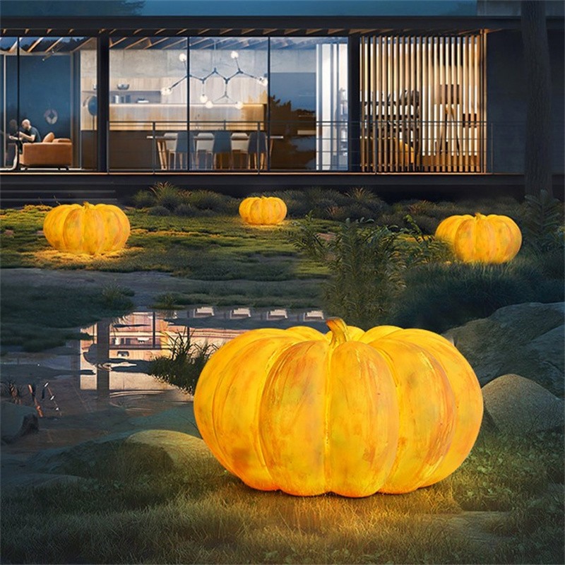 Pumpkin Resin Portable Table Lamp For Halloween Decorations S165
