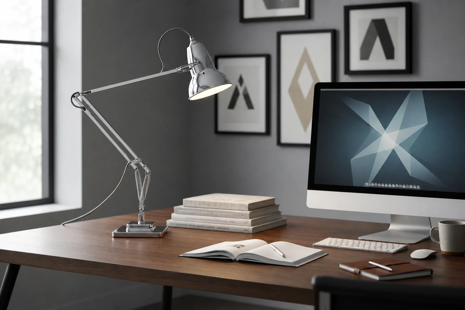 Lampa biurkowa Modryx w stylu życia w miejscu pracy