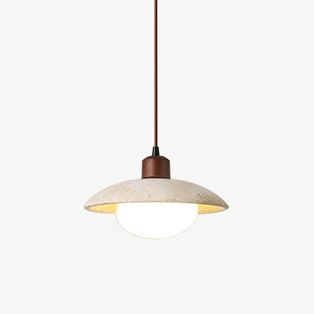 Wabi-sabi Style Travertine Stone Disc Pendant Lamp G05