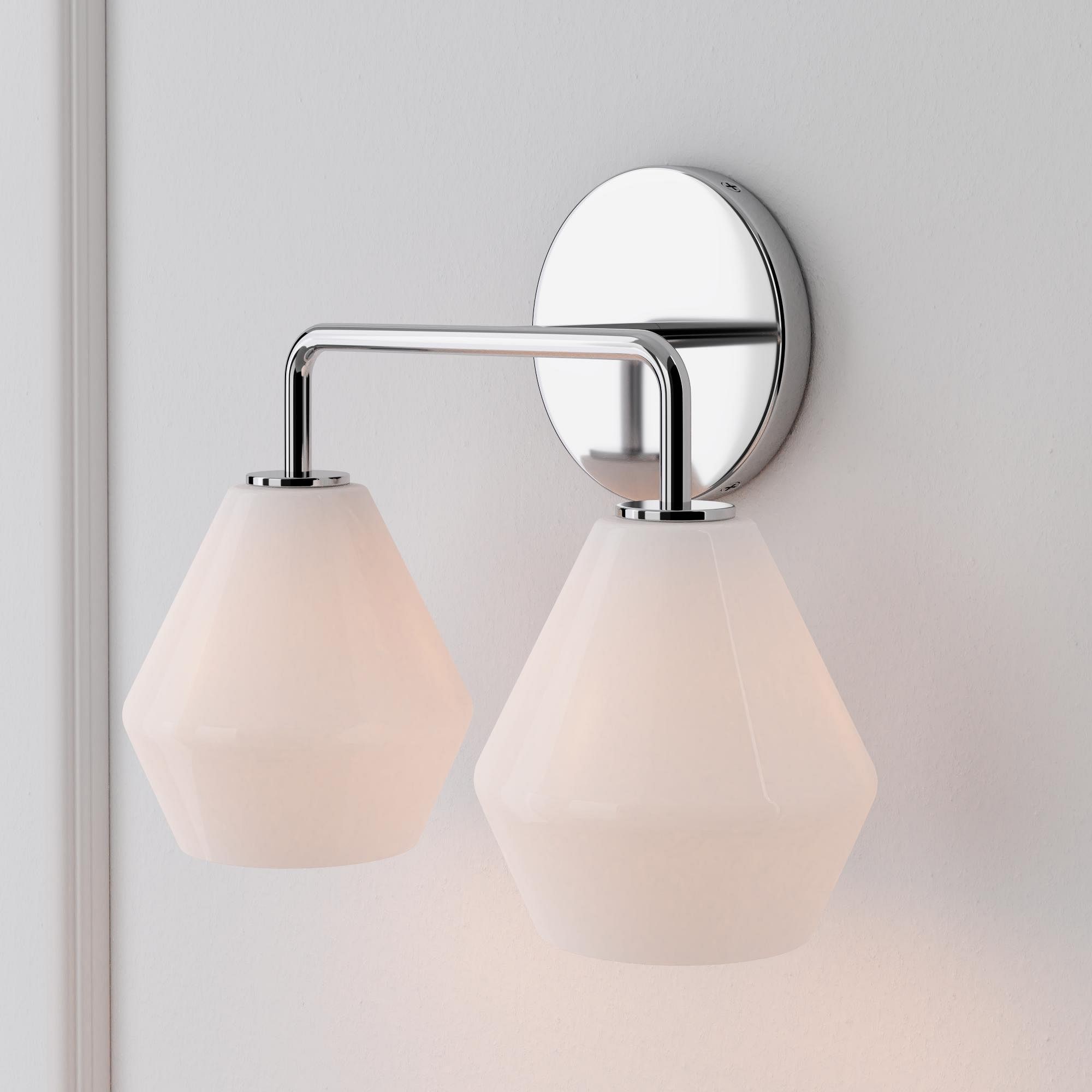 Merin Multi Head Dressing Table Wall Lamp - Metal And Glass Sculptural Lamp T186