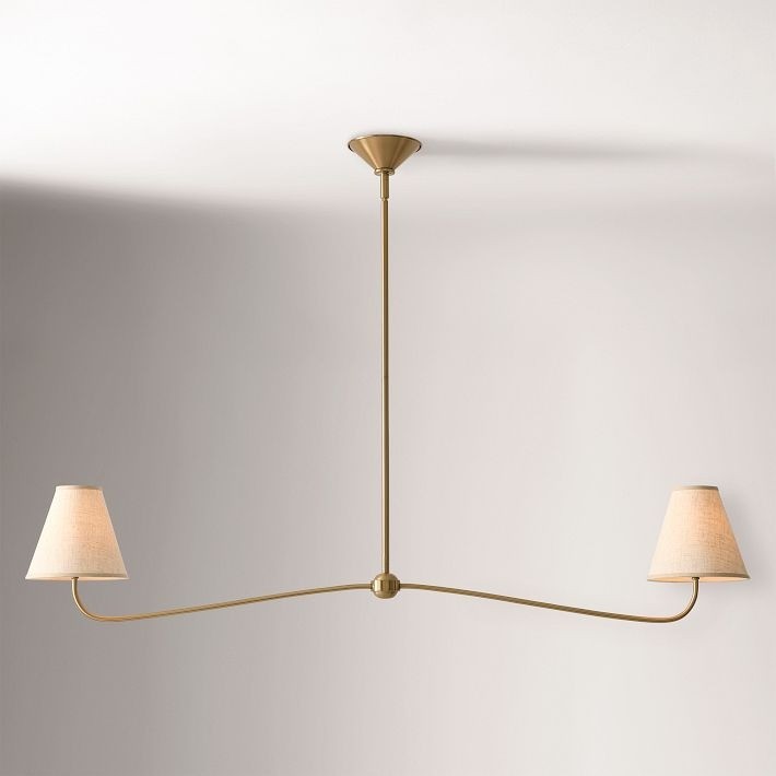 Fibura Elegant Linen Shade Chandelier – Modern Design for Living Room & Office T247
