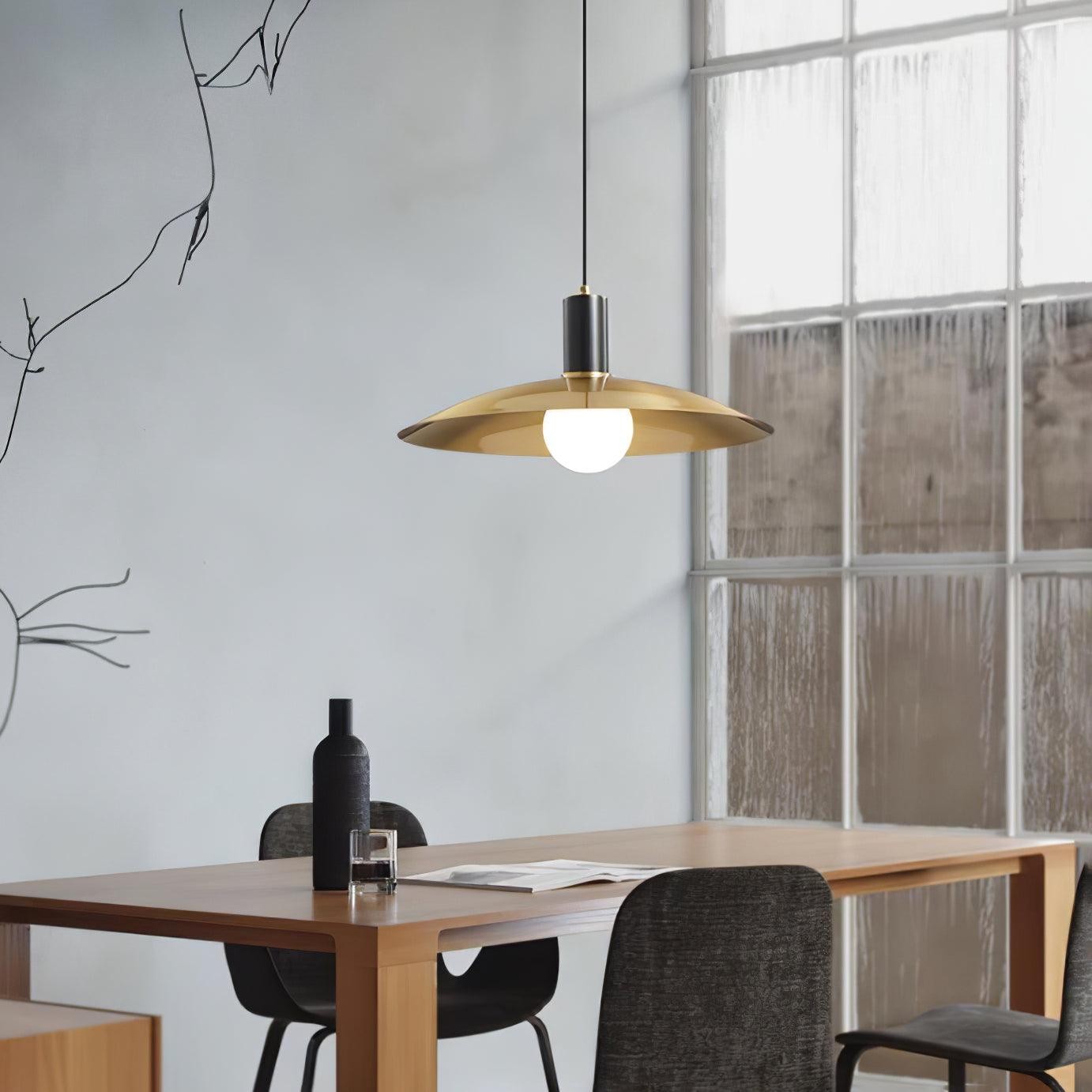 Brass Flared Pendant Lamp M571