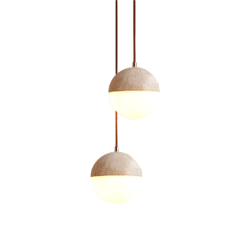 Travertine Ball Pendant Light D916