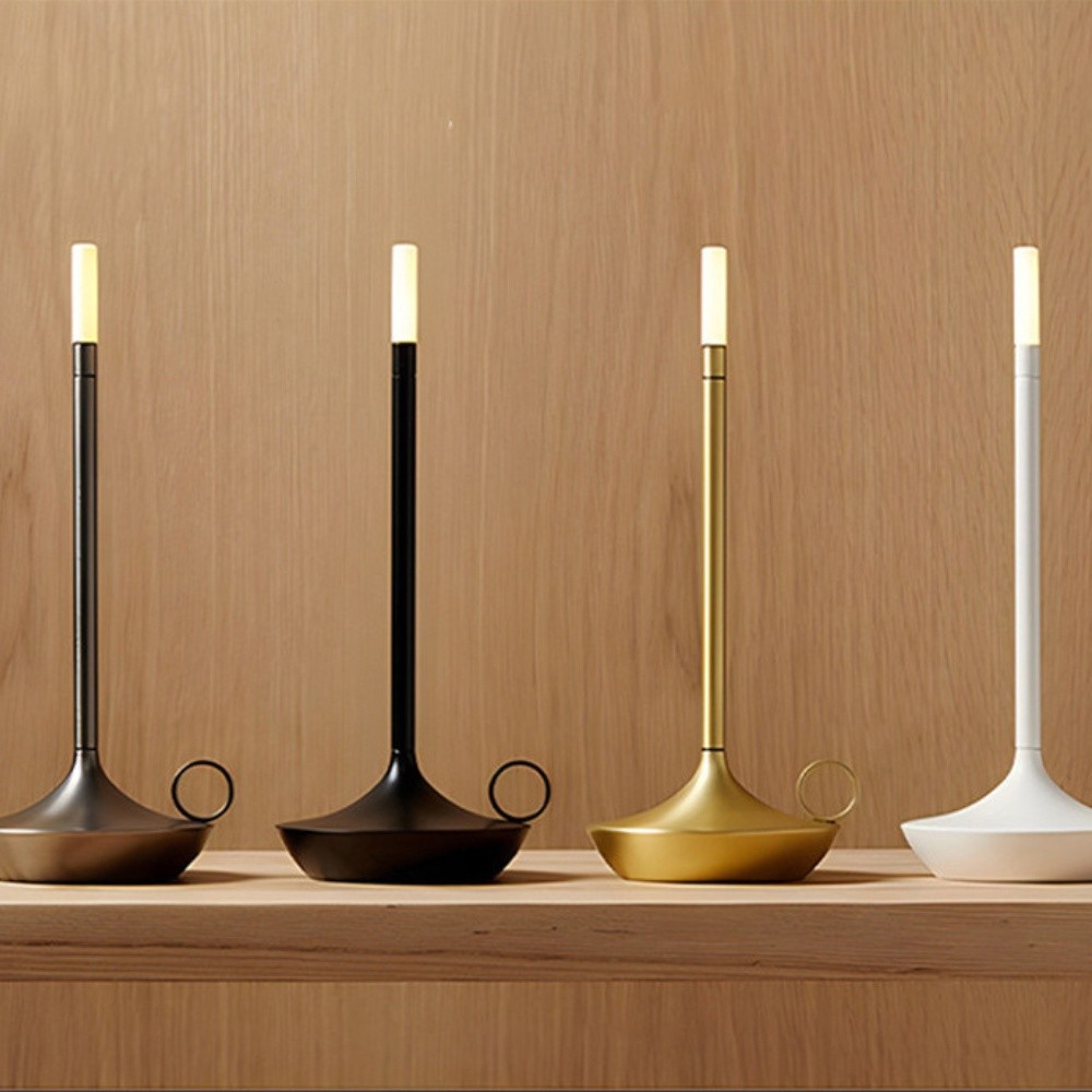 Metal Candle Touch Dimmable Rechargeable Table Lamp S183