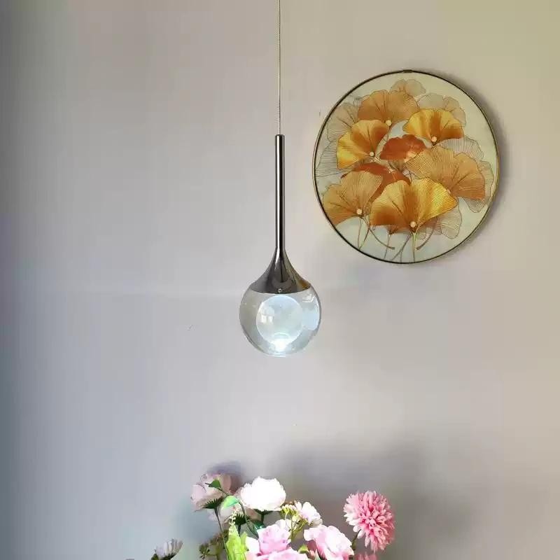 Moon Round Clear Glass Pendant Light S182