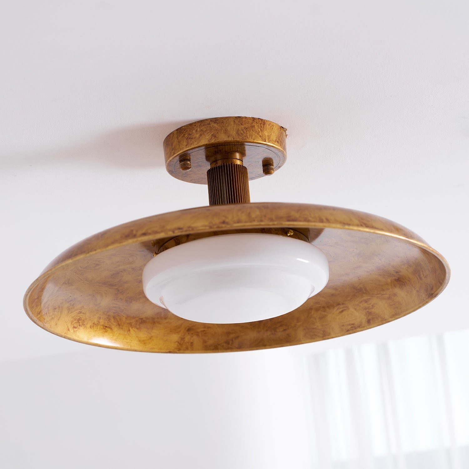 Pot-Lid Style Flat-Panel Ceiling Light D697