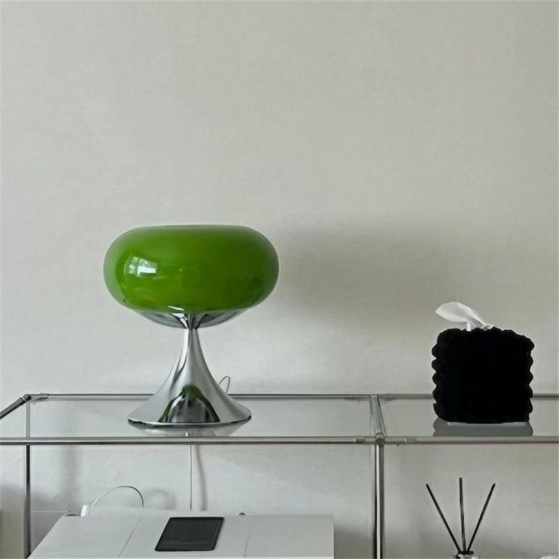 Bauhaus Apple Shaped Glass Led Table Lamp S137