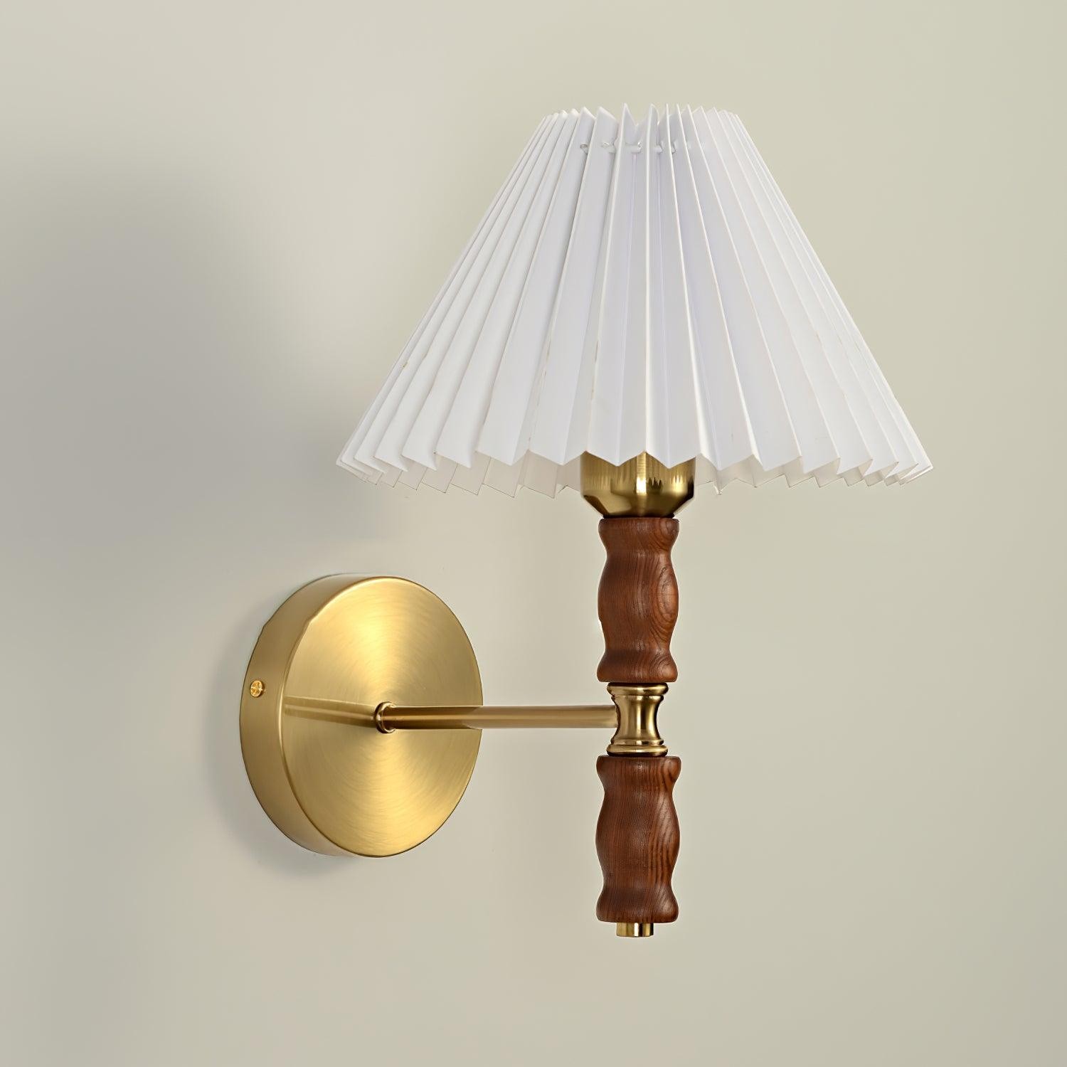Japanese Retro Walnut Atmosphere Wall Light For Bedroom M436