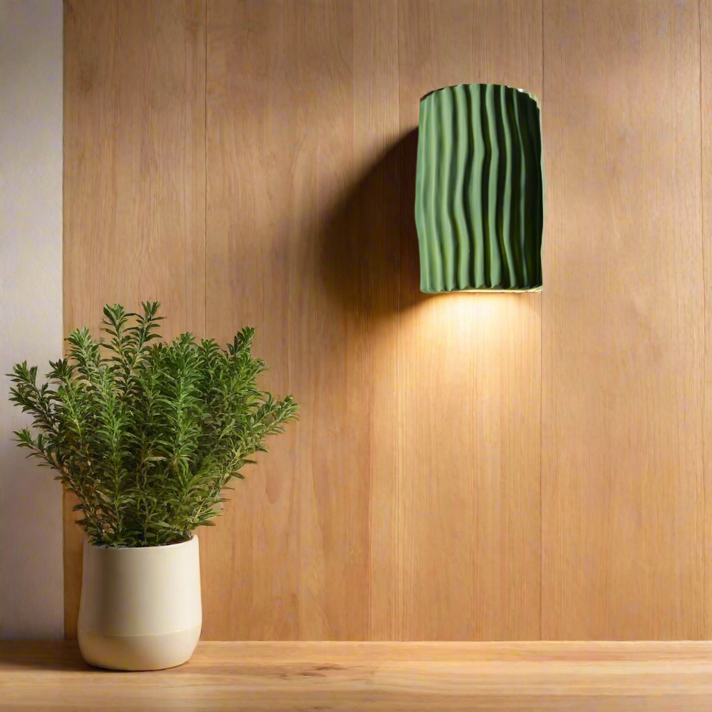 Clarity Curve Japandi Resin Wall Light D877