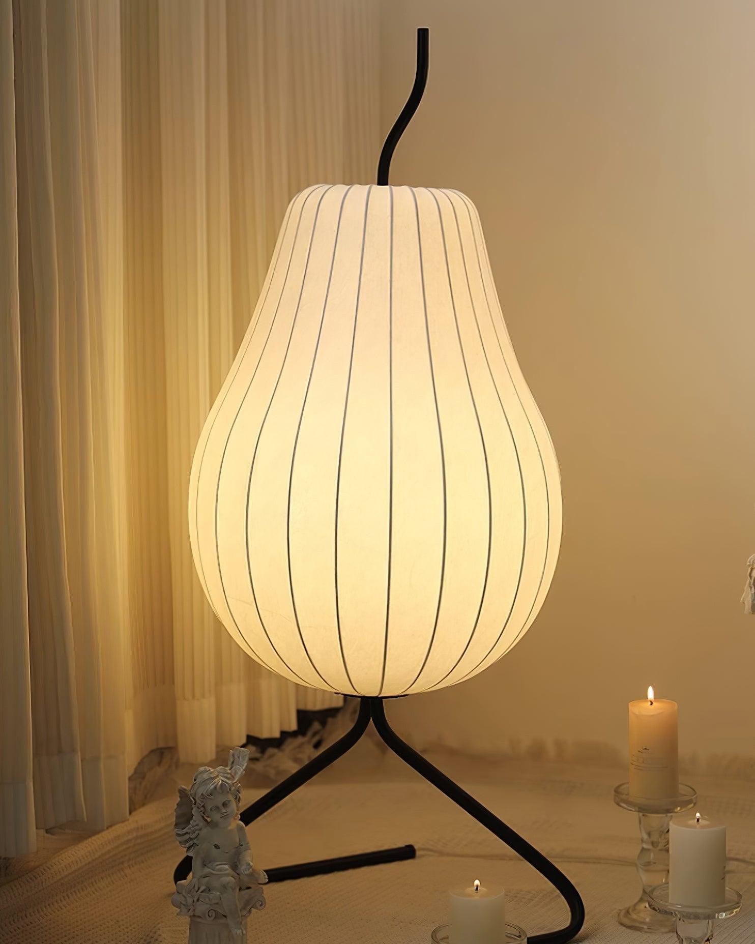 Pear-shaped Shite Floor Lamp Suitable For Living Room M35