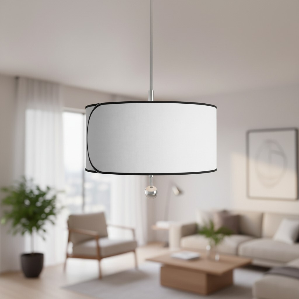 Roven 3-Light Drum Pendant Light - Modern Transitional Layered Fabric for Dining Room or Living Room T659